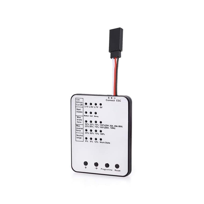 DollaTek RC Program Card Programmateur de contrôleur de vitesse électronique pour voiture RC 25A - 150A ESC