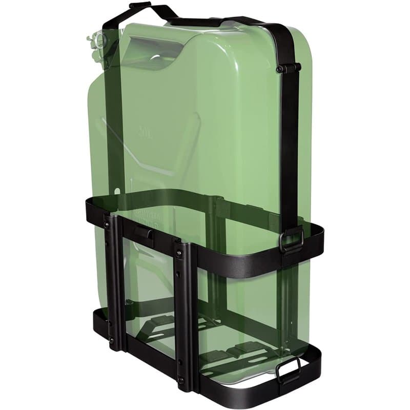 Support Jerrican 20L, Bidon Metal, Verrouillable & Amovible, Bidons pour Carburants 20L, Support pour jerricane Automobile