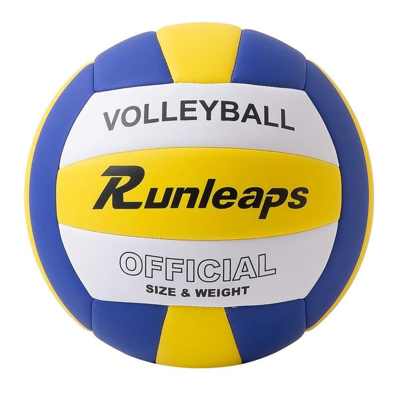 Runleaps Ballon de volley-ball imperméable pour l'intérieur et l'extérieur pour la plage, la gym, l'entraînement officiel, taill