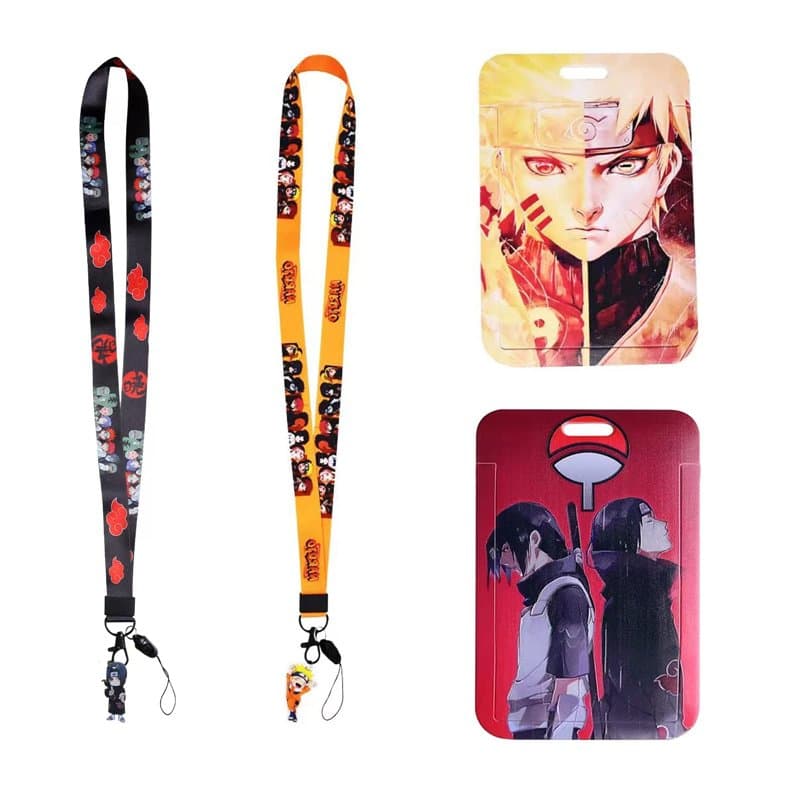 IXOKEV 2 Pcs Porte Carte de Bus,Anime Lanyard,LanièRe Pour Carte D'Identité Anime,Anime LanièRe Porte Carte,LanièRe Anime Avec P