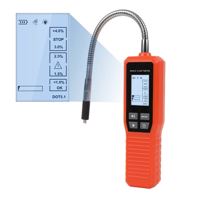KAISAL Testeur Liquide de Frein Voiture, Testeur Liquide de Freins pour Liquides de Frein DOT3 DOT4 DOT5.1, Testeur Humidité Liq