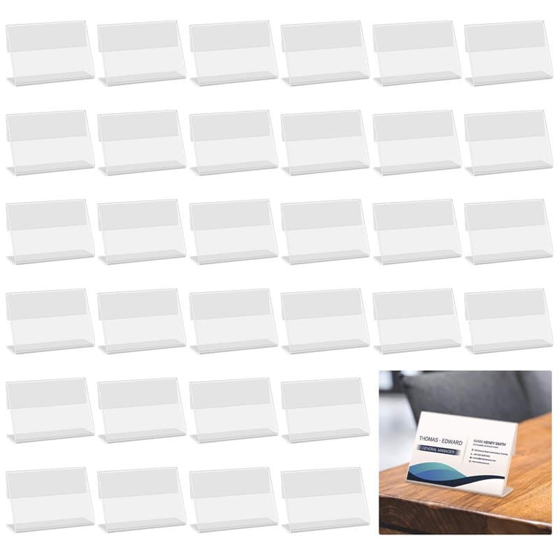 Porte-étiquette Transparent, 40 Pcs Supports d'Étiquettes en Plastique Sont Utilisés pour Afficher les Prix, Porte-Étiquette de