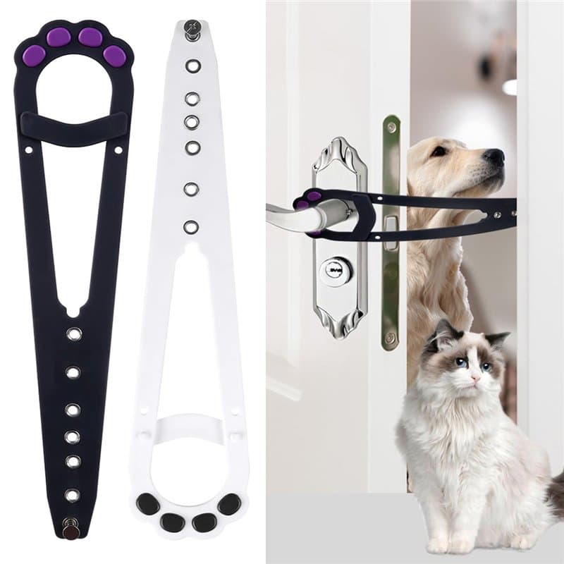 BOBOZHONG Loquet de Porte pour Chat,2 Pièces Alternative à la Porte pour Animal Loquet de Porte Door,pour Laisser Entrer Les Cha