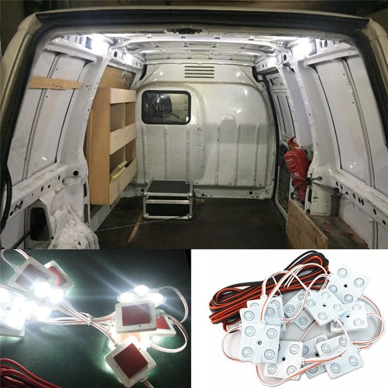 12 V 40 LED automobile Intérieur Feux de travail Kits de lampe de toit Plafonnier pour van Tunk RV Bateau Remorque