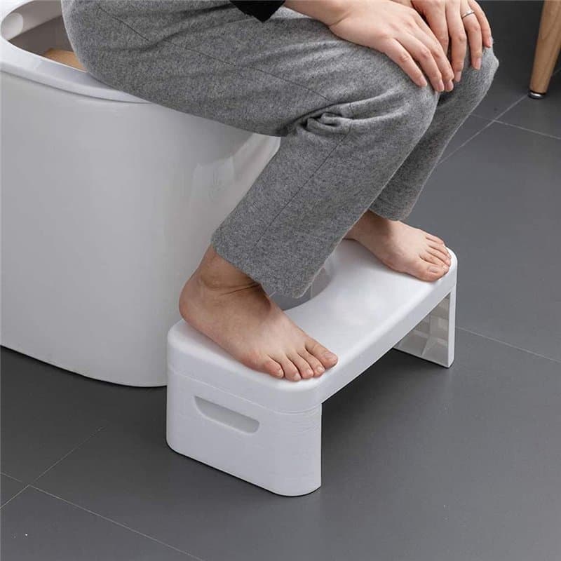 Tabouret de toilette pliable, tabouret de toilette avec position parfumée, tabouret de salle de bain, tabouret pliable pour déje
