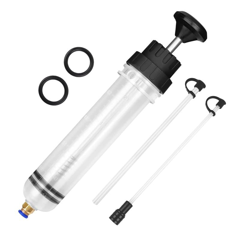 VFANDV Seringue a Huile,200CC Injecteur Extracteur avec 2 Tuyaux Seringue a Huile Une Paire D'anneaux en Caoutchouc de Rechange