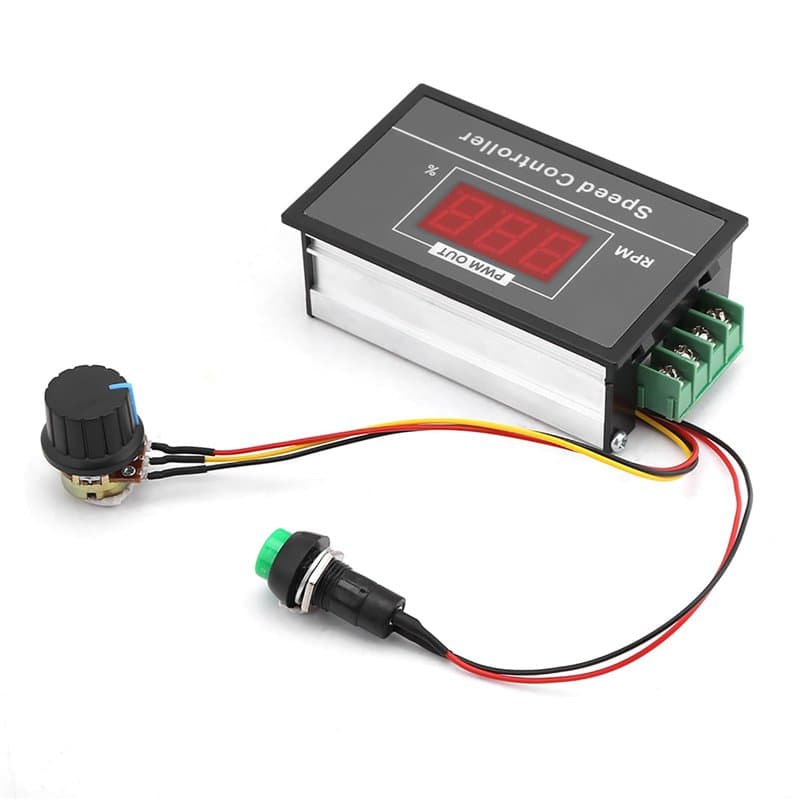DC 6-60V 12V 24V 36V 48V 30A PWM Contrôleur de Vitesse Réglable du Moteur avec Interrupteur d'Arrêt de Démarrage Régulateur Sans