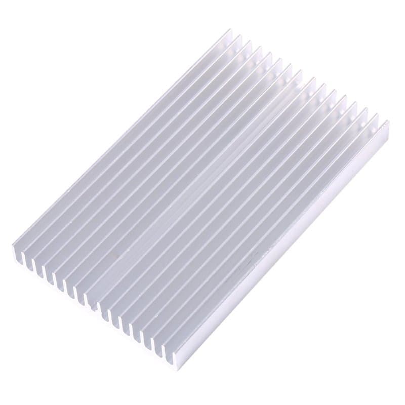 Dissipateur de Chaleur en Aluminium avec 23pcs Ailettes Haute Puissance 100x60x10mm pour Transistors à Semi-Conducteurs, PCB(Cir