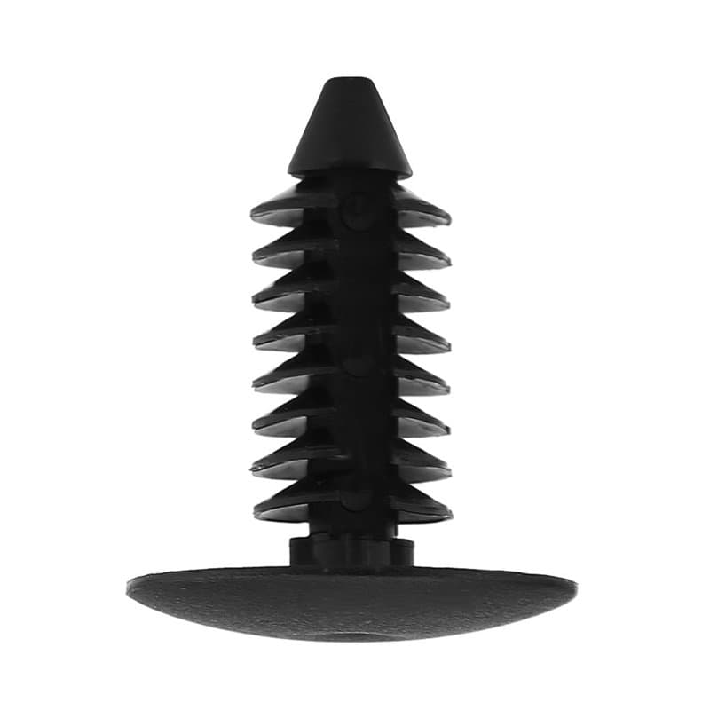 Hlyjoon 100pcs clips de rivet en nylon noir, rivets attache de porte/garde-boue/pare-chocs de voiture vis de trou de 7,5 mm pous