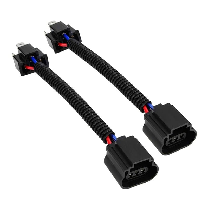 2 pièces Adaptateurs de Fil de Queue de Cochon de Voiture H4 Mâle à H13 Connecteur Femelle Adaptateurs de Faisceau de Câbles de