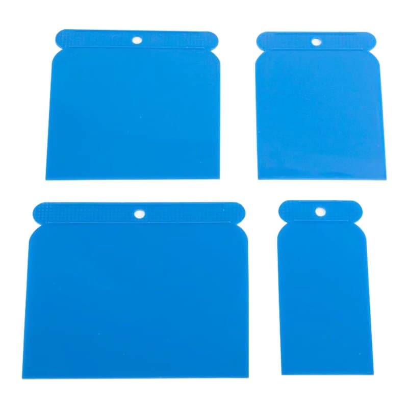 WOLMIK Lot de 4 couteaux à mastic en plastique multifonction pour lisser les surfaces, remplir, écrémer et gratter doucement les
