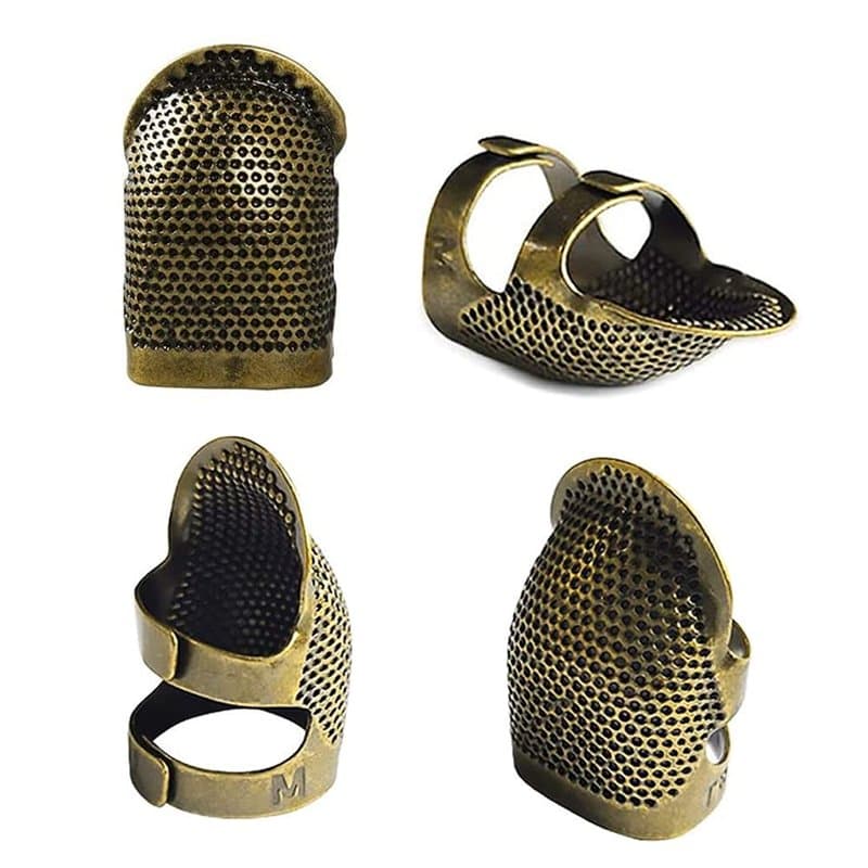4 Pièces Protège-Doigts de Couture à Coudre,Dés À Coudre Pour Bout De Doigts Dés à Coudre Métal Tailleur Protecteur de Doigt de