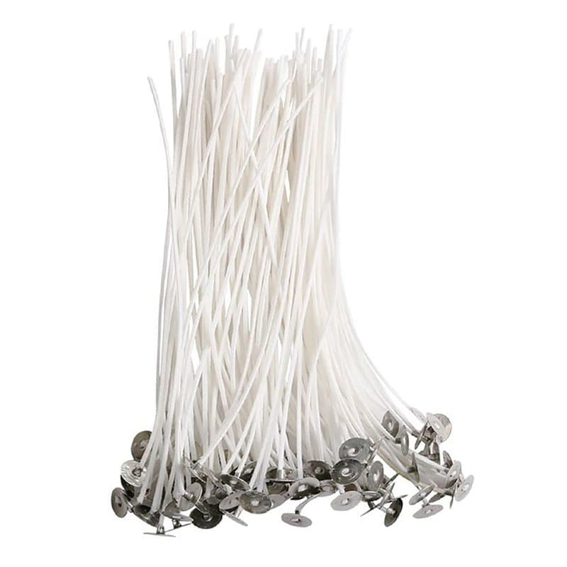 Mèches de Bougie, 20 Pièces Mèches de Bougie Naturelles, mèches en Coton Naturel, Mèches de Coton Naturel pour la Fabrication de