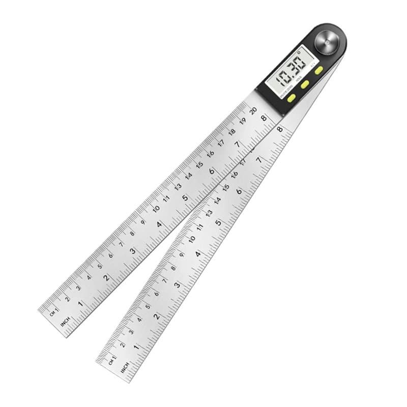 Newaner Numérique Règle D'angle Rapporteur, Mesure d'angle à 0°-360°, Mesure d'angle en acier inoxydable avec écran LCD, Règle e