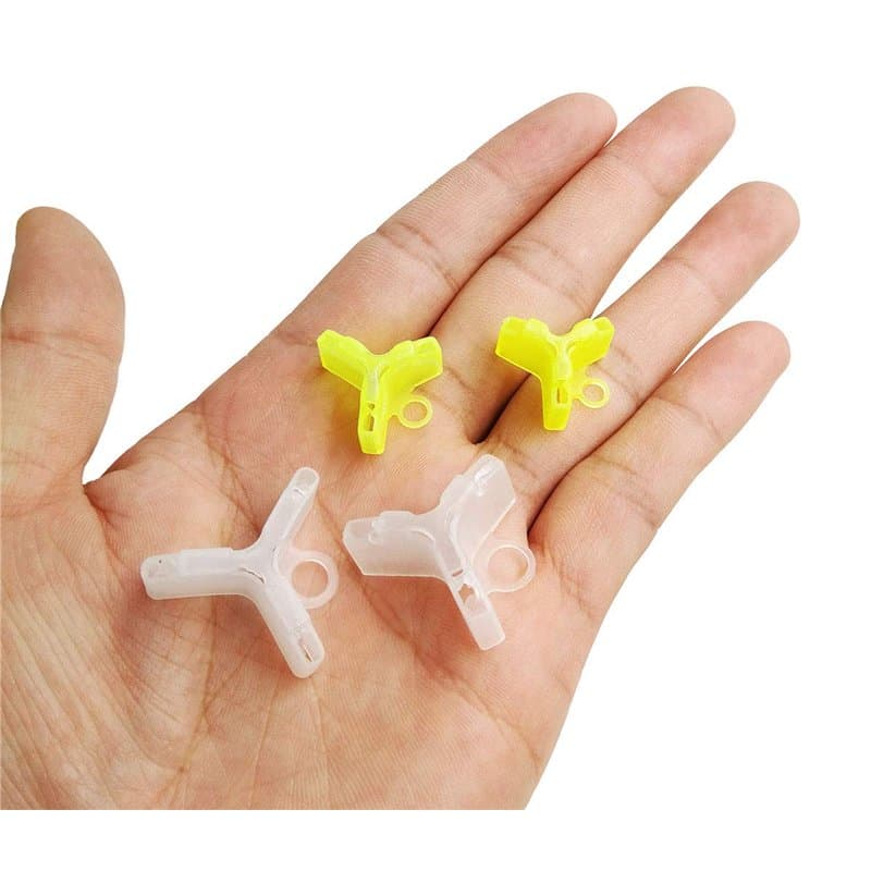 Lot de 80/200 capuchons pour hameçons triples de tailles standard #1/0 ~ 8, 4 tailles, jaune et blanc disponibles (blanc et jaun