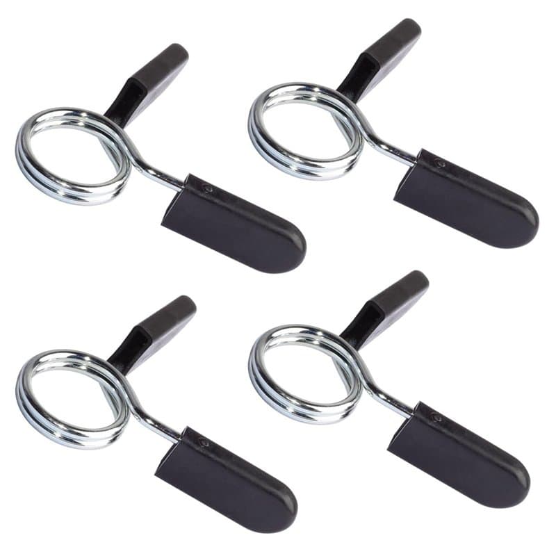 CLKE 4Pcs Pinces à Ressort pour Poids Haltères, Pinces à Barre,Bague de Serrage,Serrure Clip Bague de Musculation,pour Haltère H