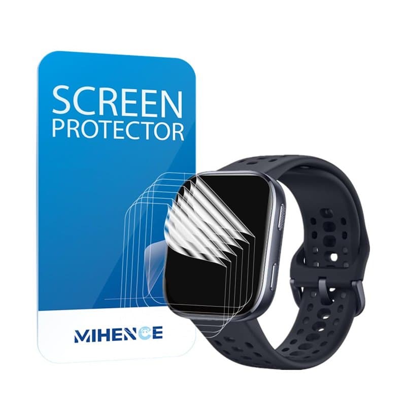 MIHENCE Lot de 6 films de protection d'écran compatibles avec la montre intelligente Amazfit Bip 6, film de protection d'écran H