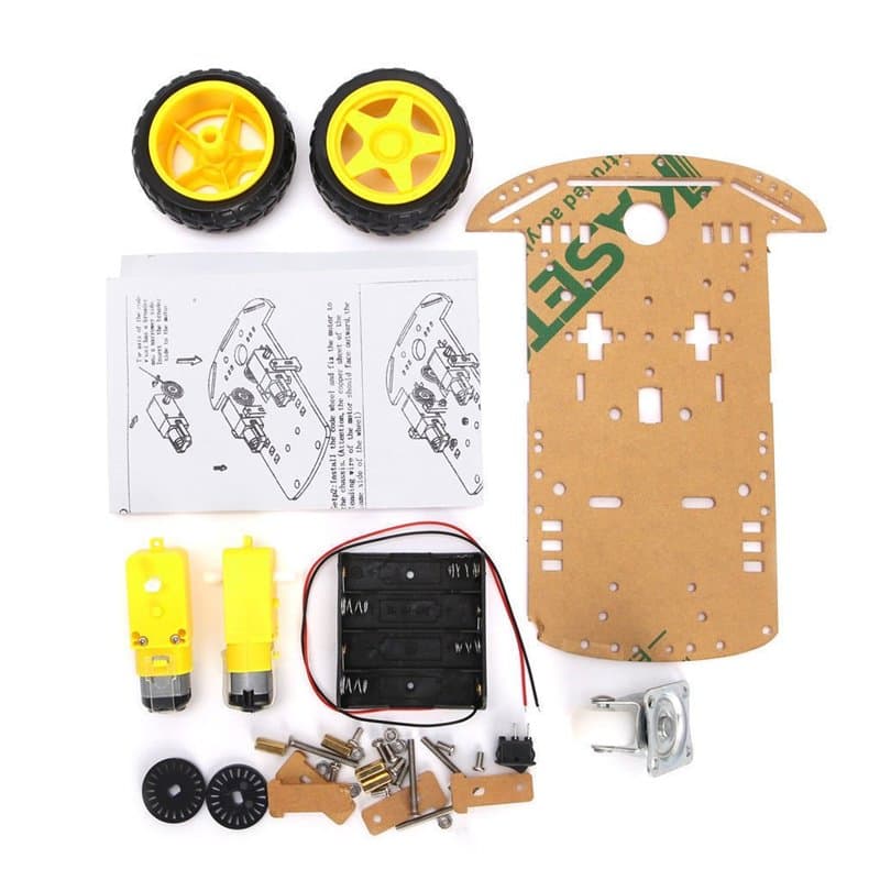 DollaTek Encodeur Intelligent de Vitesse de kit de châssis de boîte de Batterie de Voiture de Robot de Moteur pour Arduino