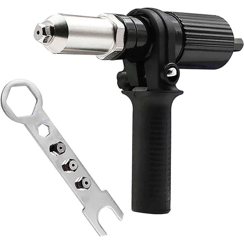 Adaptateur de pistolet à riveter avec poignée en plastique amovible, tête de pistolet à rivet électrique, accessoires de perceus