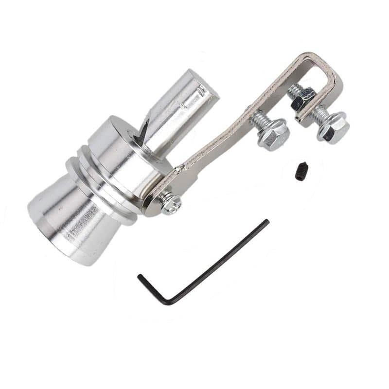 Qiilu Turbo Sifflet pour Tuyau d'échappement Universel, Turbo Sound Blow-off Simulator d'alliage d'aluminium Turbo Sound d'échap
