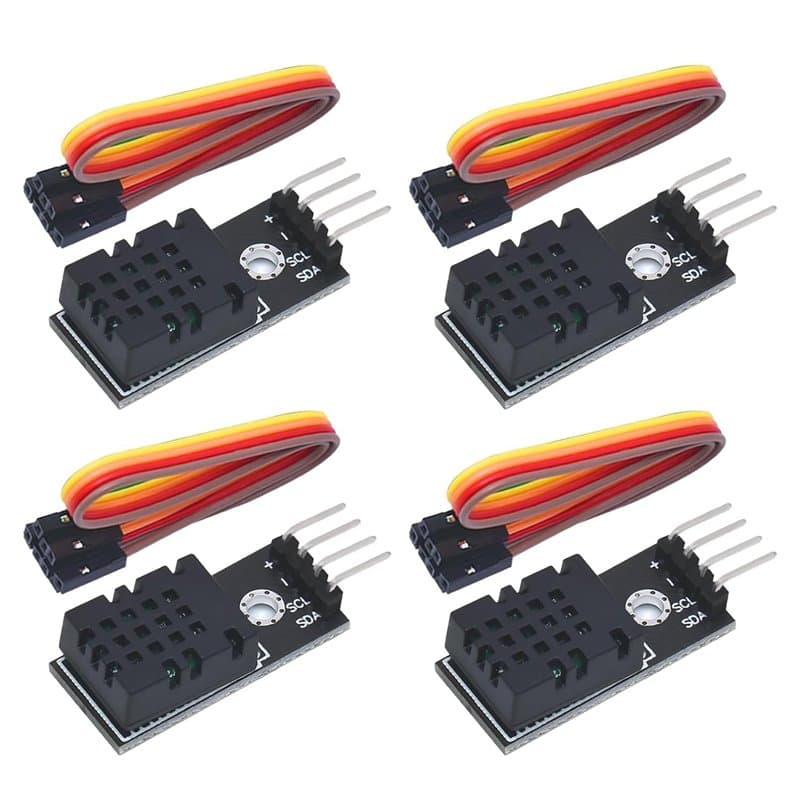 Lot de 4 capteurs de température et d'humidité numériques intégrés DHT20, avec sortie I2C, interface 2,5 V-5,5 V, utilisé pour l