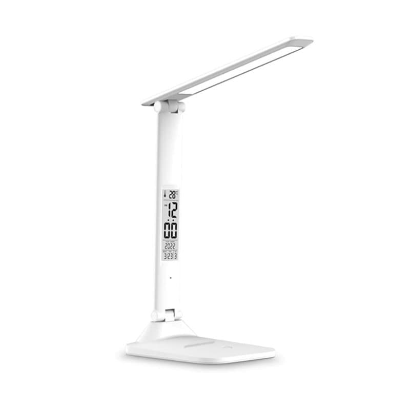 KISUFU Lampe de Bureau LED, 3 Couleurs Contrôle Tactile Portable Pliable chevet Lampe Lecture Protection des Yeux Avec Port USB