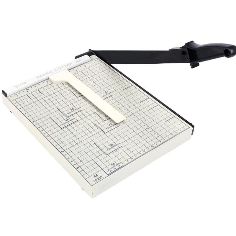 Cinnani Massicot, 12 Pouces A4 Coupe Papier avec Guides Papier Magnétiques et Sécurité Système, Guillotine pour Precision Découp