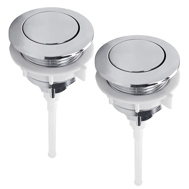 Lot de 2 boutons supérieurs unipolaires, double bouton de chasse d'eau, accessoire de réservoir de toilette, interrupteur à pres
