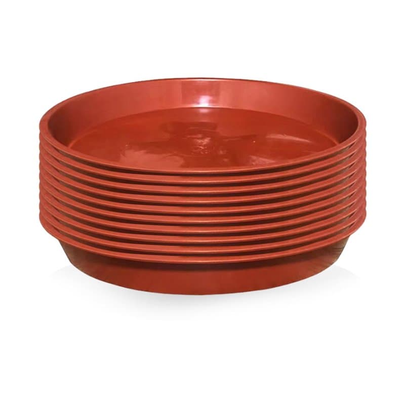 DHSBGWSX Lot de 10 plateaux pour plantes - Bac d'égouttement - Mini pot en terre cuite - Plateau de jardin - Base de pot de fleu