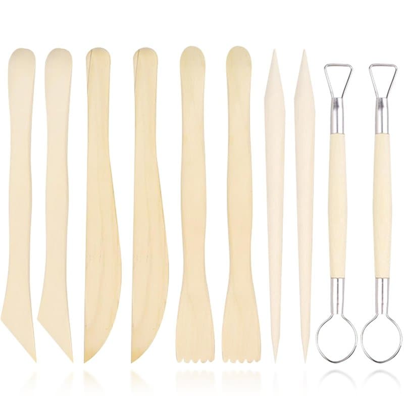 HDGSAFD Lot de 10 outils d'argile, accessoires d'argile, outils de poterie, outils de modélisation d'argile, outils de modelage