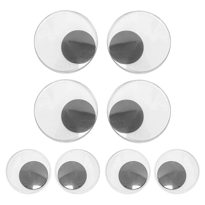 DHSBGWSX Lot de 4 paires d'yeux autocollants - Yeux oscillants autocollants - Yeux mobiles - Accessoires de scrapbooking - Autoc