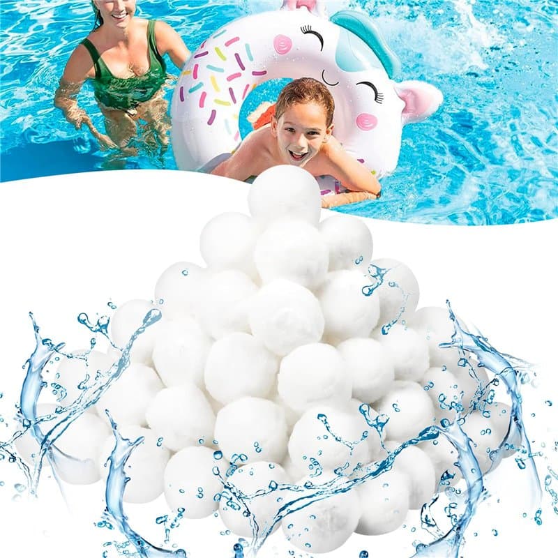 Zikenis Balles filtrantes Piscine 700 g,Balles filtrantes pour systèmes de Filtration à Sable,MéDia Filtre à Fibres pour Piscine
