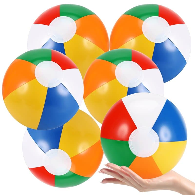 Zikenis 6 pièces Ballon de Plage Gonflable 32 cm,Coloré Ballon de Plage Gonflable,Ballon de Plage pour fêtes à la Piscine,Enfant