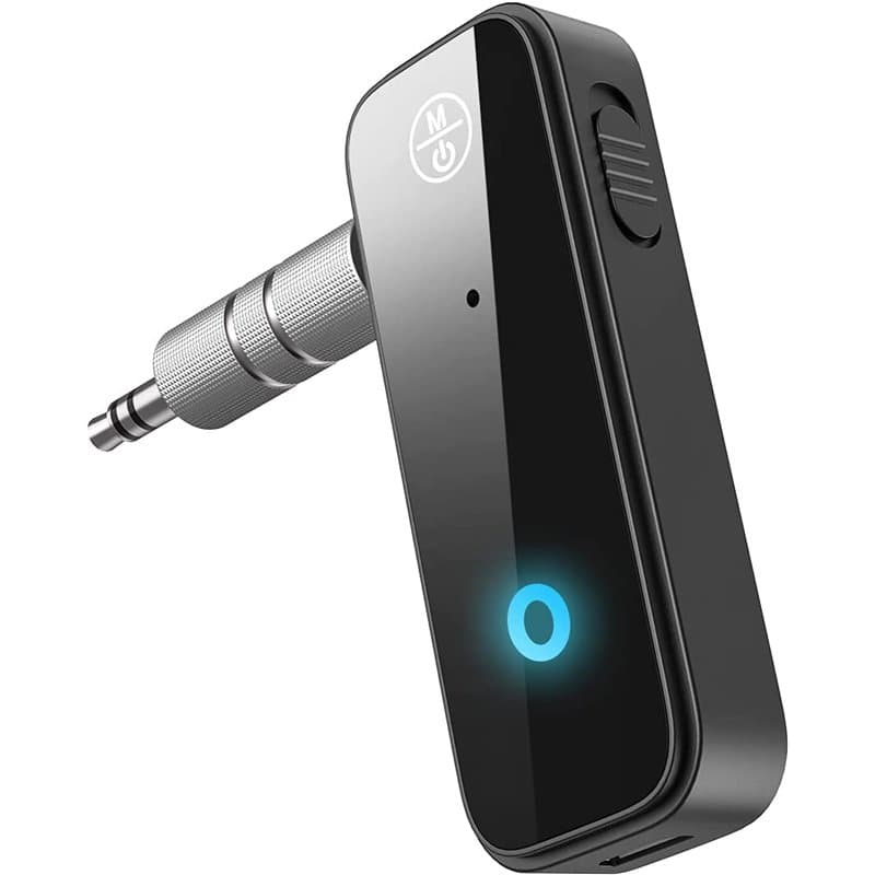 MP MPAD PCASE Récepteur Voiture Adaptateur Jack Bluetooth5.0 transmetteur, Bluetooth Aux 3.5mm Portable sans Fil pour TV Haut Pa