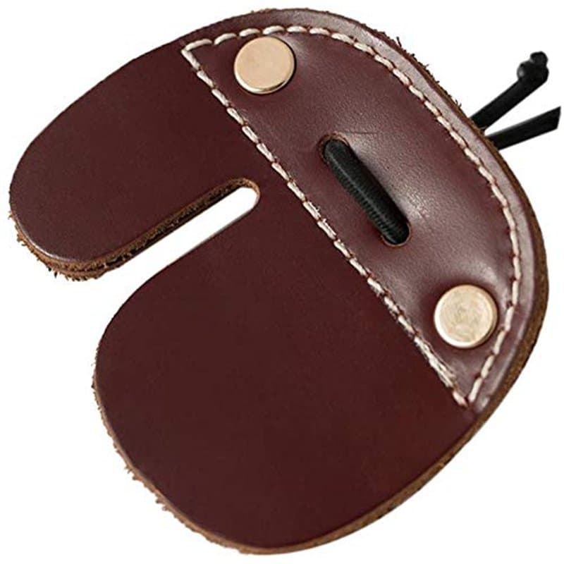 Namvo Doigts en cuir de vache pour tir à l'arc - Pour arc recourbé, chasse, doigts de protection - Marron