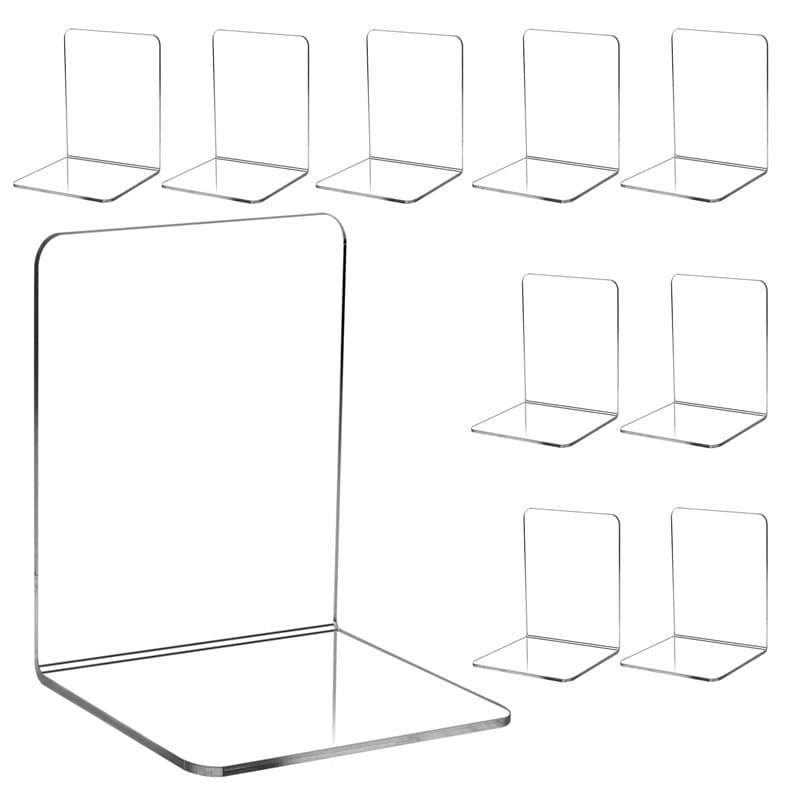 Mozvvco Serre Livres en Acrylique Transparent, Serre-Livres pour Cale Livre Serre Livre Original Chambre à Coucher, bibliothèque
