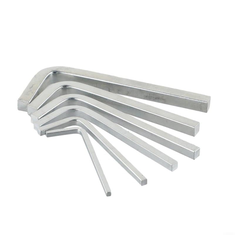 Cloudpower Lot de 6 clés à tête carrée en forme de L, adaptées pour serrer les vis carrées, argent