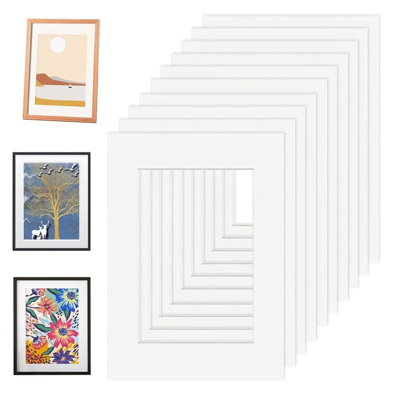 10 Pièces Passe Partout A4 Passe-Partout Partout Blanc pour l'encadrement Photos, Affiches, Impressions d'art Dimensions Extérie