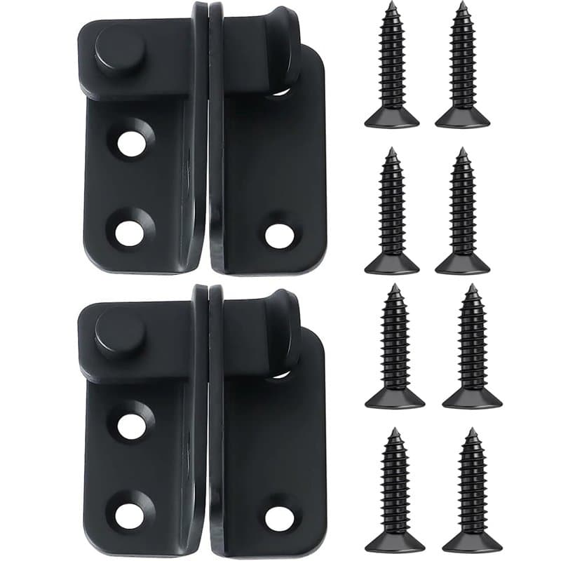 BOBOZHONG Loquet de Porte,2 pièces en Acier Inoxydable à Bascule,Verrou Coulissant, Verrou de Porte,Verrou de Porte avec 8 Vis M