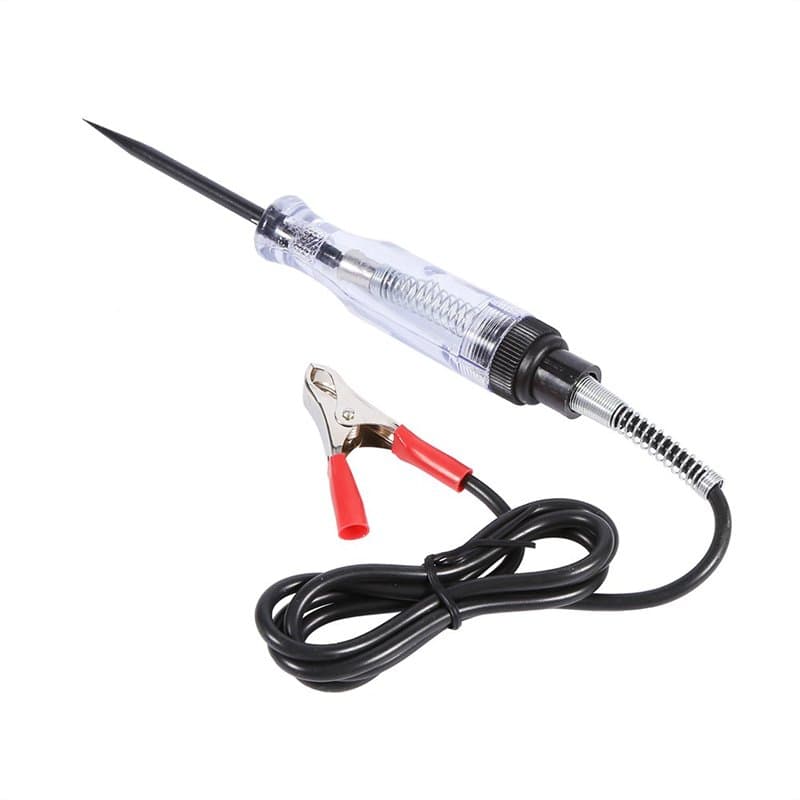 Ejoyous Testeur de Circuit de Tension de Voiture, 6-24V DC Stylo Testeur de Tension de Camion avec Ampoule D'indicateur et Fil d