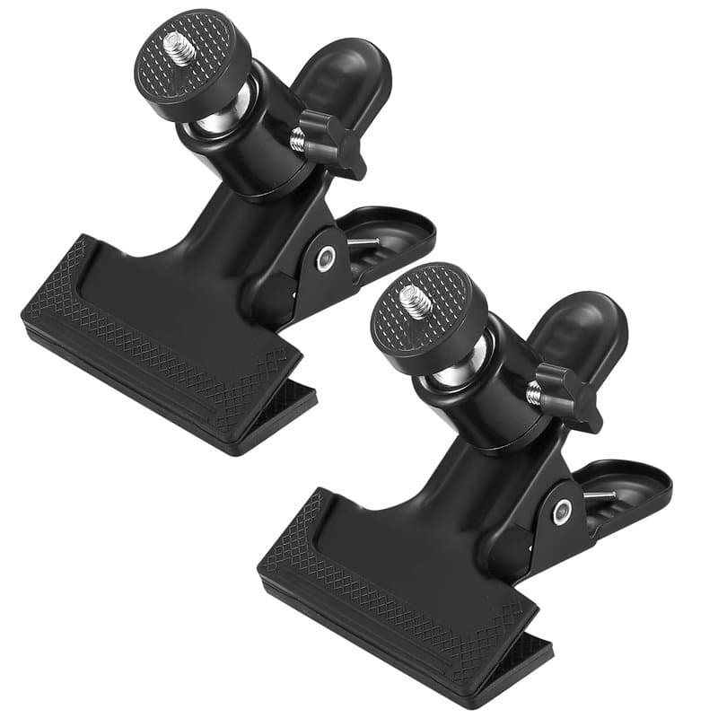 Pince à Ressort, Support Clip de Montage pour Flash de Studio Photo, Supports d'Appareils Photo pour Flash avec 1/4" Vis Rotule
