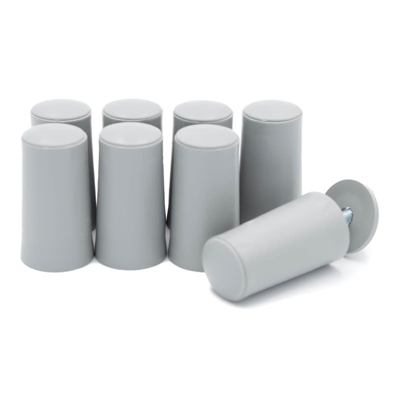 Lot de 8 butées de volet roulant, Accessoire Volet Roulant - Couleur : gris/marron (gris fermé)