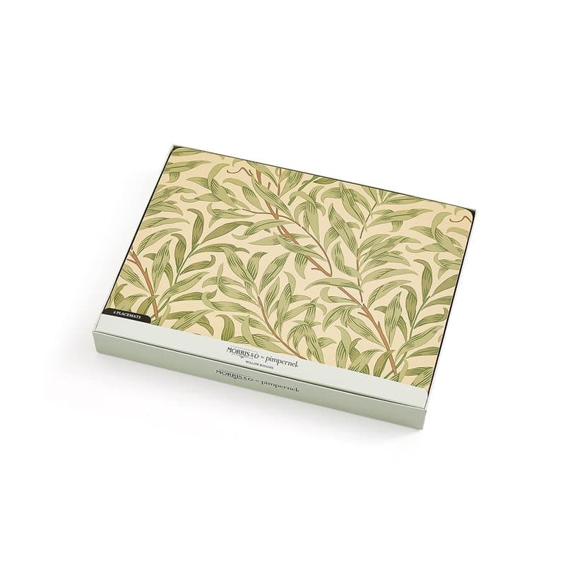 Set de table américain Pimpernel, lot de 6, motif branche de saule, couleur : vert