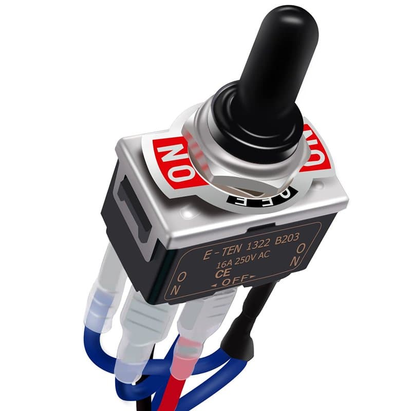 Taiss interrupteur inverseur de polarité 12v verrouillage Utilisé pour contrôler la rotation avant et arrière du moteur ON/Off/O