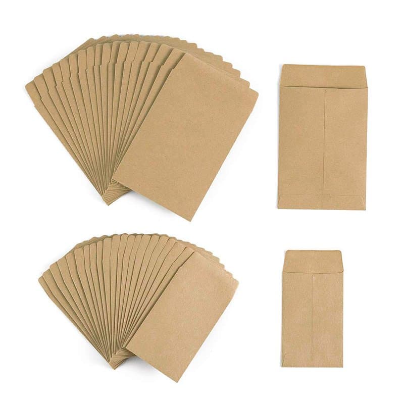 Pochette Sac Sachet en Kraft Papier Vintage pour Semences 200pcs Mini Cadeaux Enveloppes pour Bonbons Graines Bijoux en Mariage