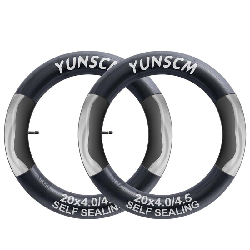 YunSCM 2PCS Anti-crevaison épaissies Chambres à air 20x4.0/4.50 ETRTO 100/114-406 AV32mm Valve Prévention et Réparation,Compatib