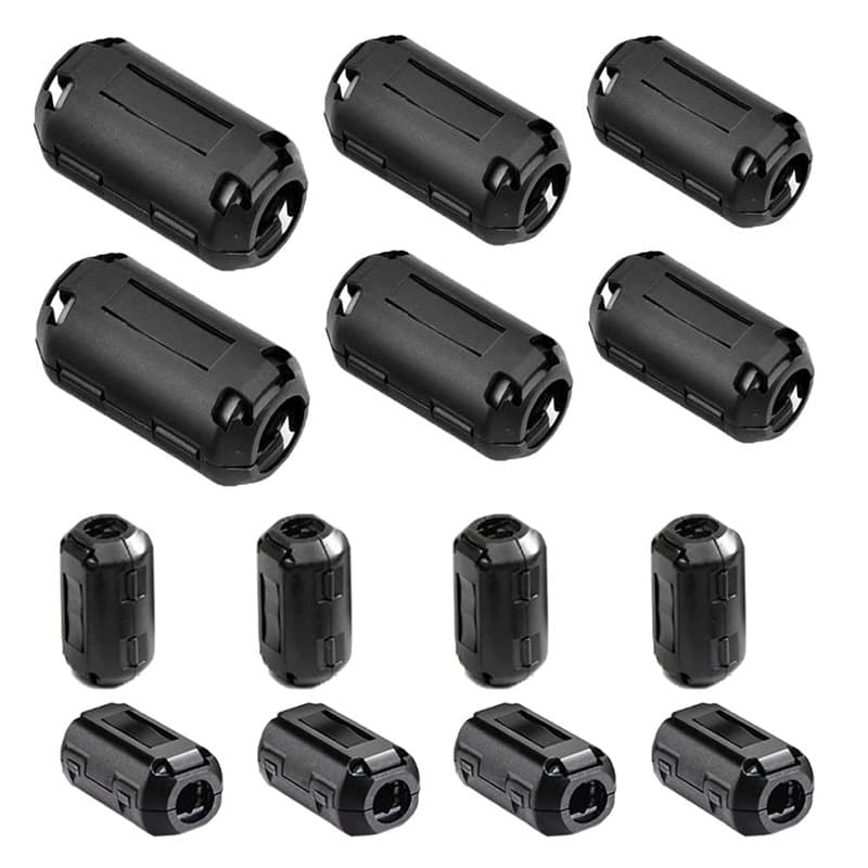Aiqeer 10 Pièces Ferrite Anneau Noyau Set, Anneau Ferrite à Clipser, EMI RFI Bruit Suppresseur Câble Clip, Filtre Haute Fréquenc