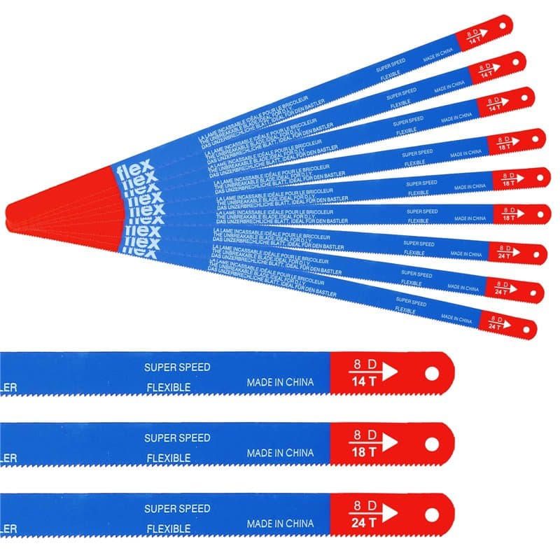 JatilEr 30 lames de rechange de scie à métaux, lames de scie à métaux JatilEr avec 14 dents, 18 dents et 24 dents par pouce