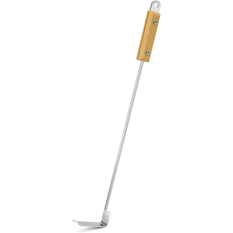 onlyfire Flam Tisonnier Cheminée, Racloir Cendre en Acier Inoxydable avec Manche en Bois, Accessoires Cheminé pour Gril de Chemi