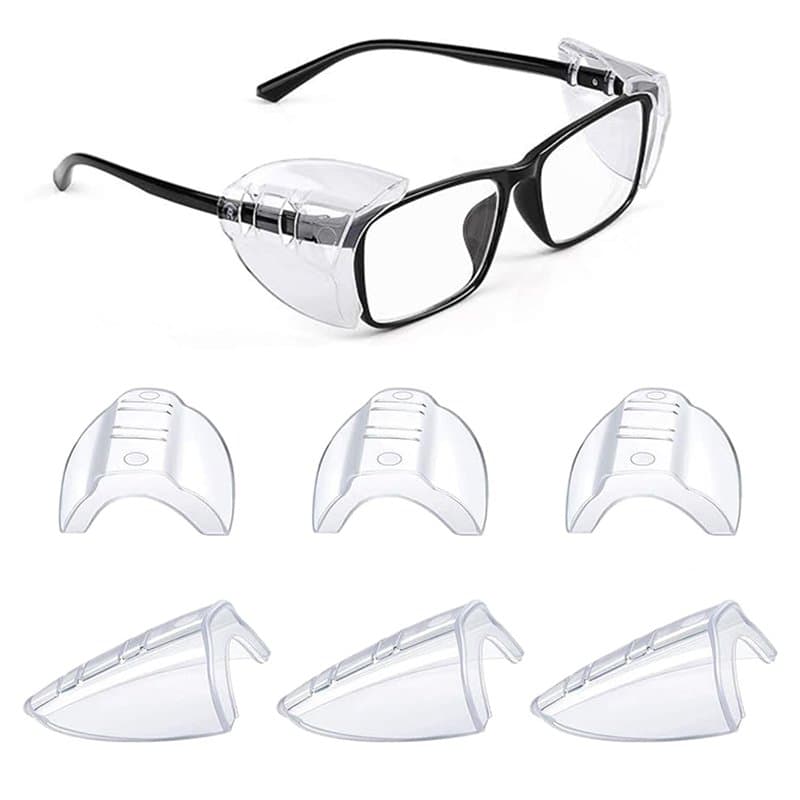 SYEYCW 4 Paires Transparentes Protections Latérales pour Lunettes, Universelle Protections Flexibles à Enfiler, Latérales pour L
